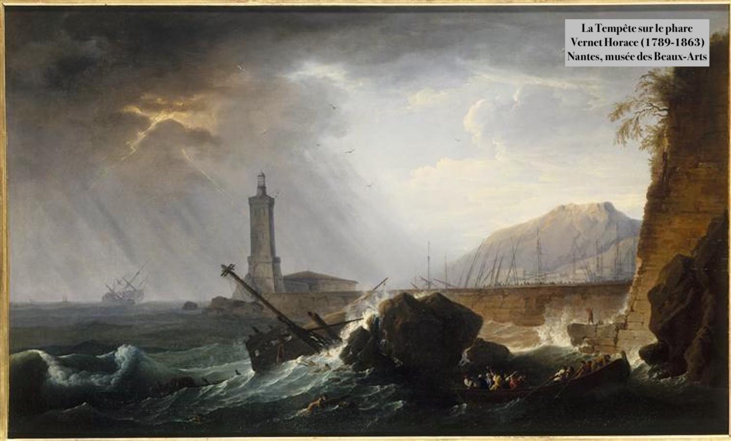 Storm See Water Landscape Vernet 18th Century Paint Oil on canvas Old master  10