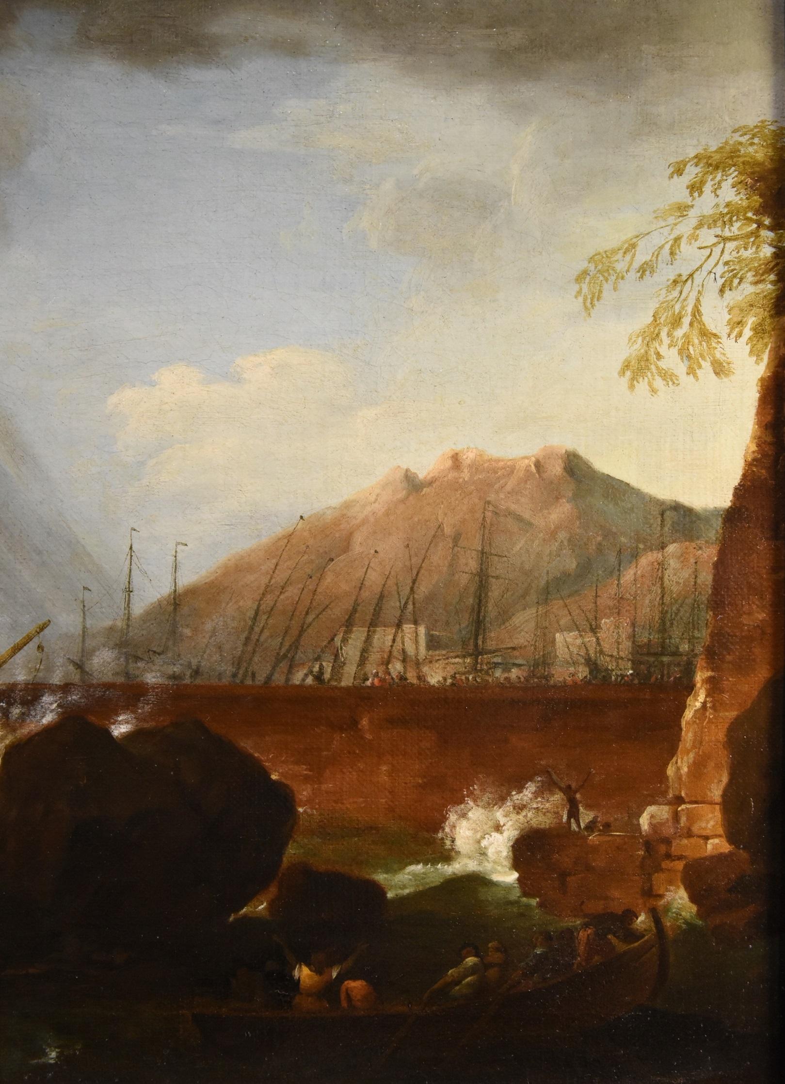 Storm See Wasserlandschaft Vernet 18. Jahrhundert Gemälde Öl auf Leinwand Alter Meister  im Angebot 3