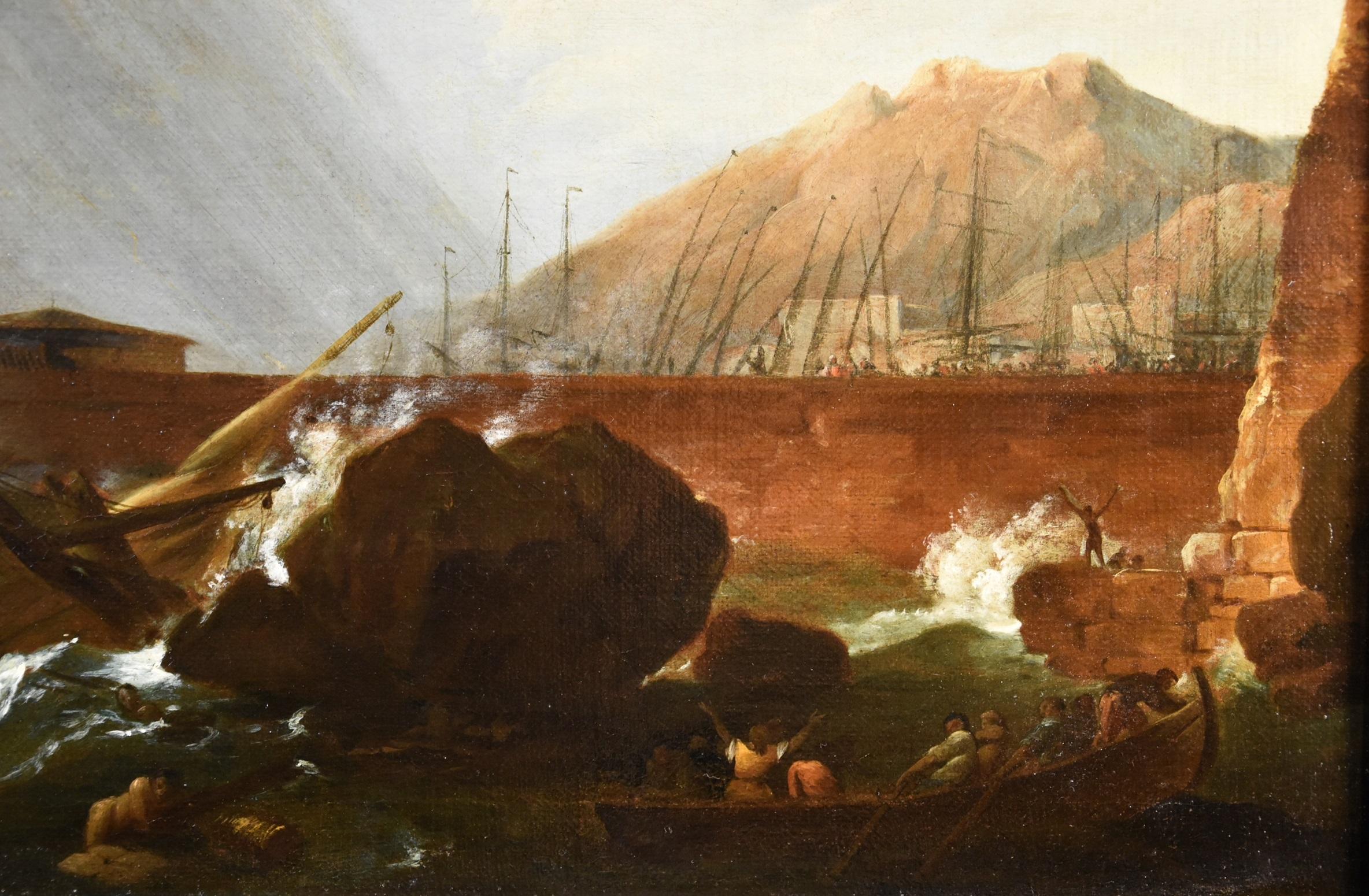 Storm See Wasserlandschaft Vernet 18. Jahrhundert Gemälde Öl auf Leinwand Alter Meister  im Angebot 6