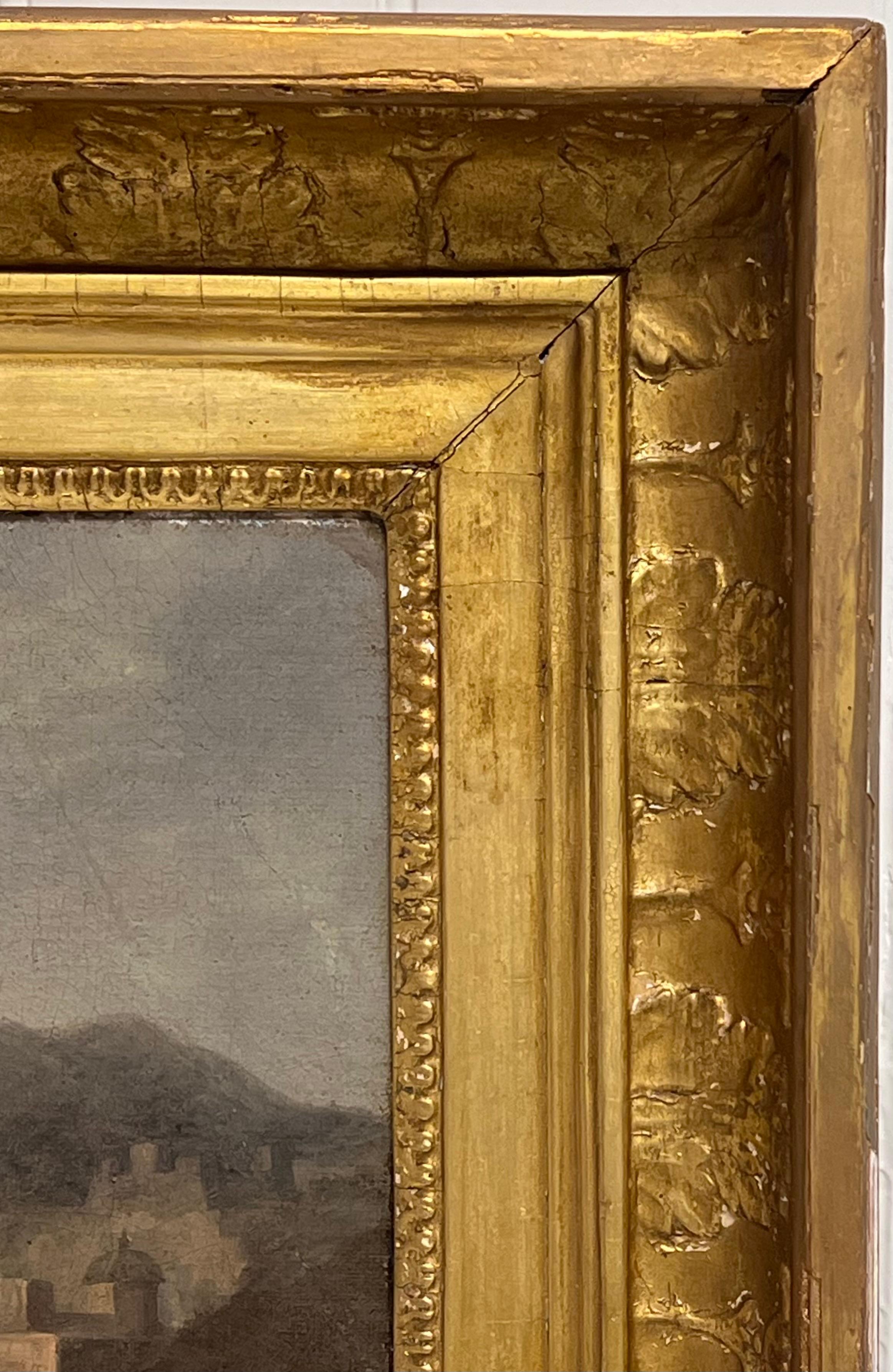 Siglo XVIII French Old Master Pintura al Óleo Antiguo Puerto Navegación Marina en venta 1