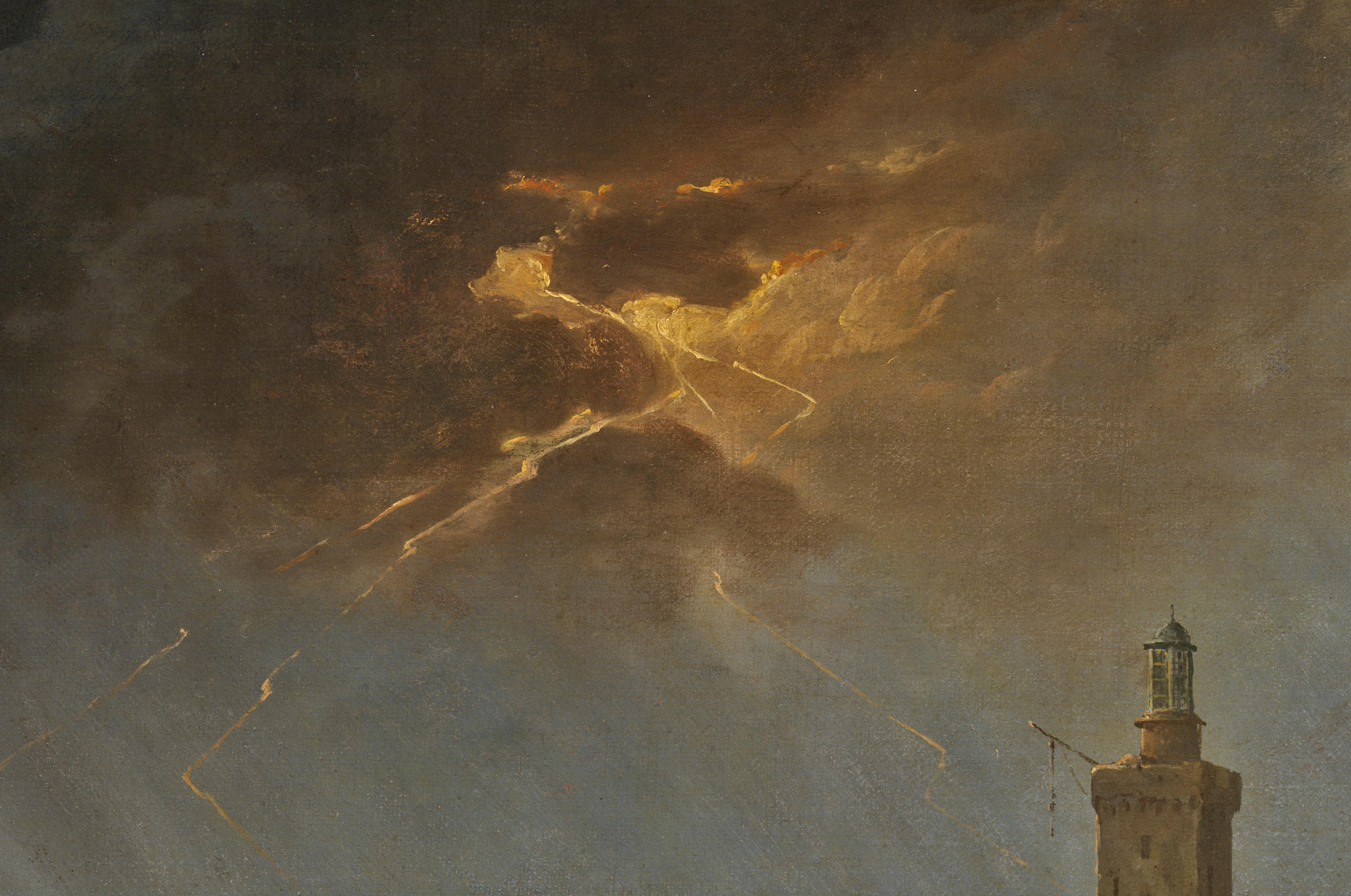 The Arrival of the Storm, ein Gemälde der Schule von Claude-Joseph Vernet  im Angebot 7