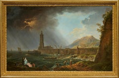 The Arrival of the Storm, a painting by the school of Claude-Joseph Vernet 