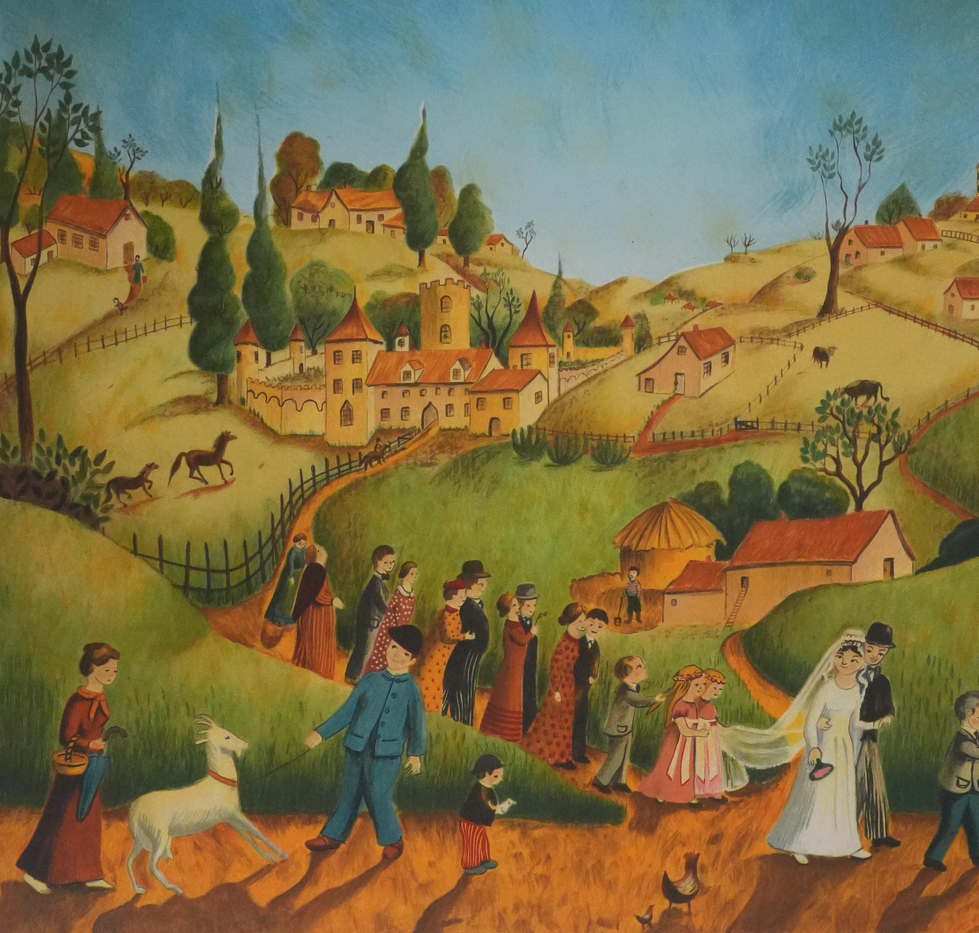 The Wedding Day - Original Handsigned Lithograph - Modern Print by Claude Kaiser