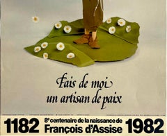 8e centenaire de la naissance de François d'Assise, rare vintage Canadian poster
