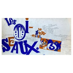 Claude Lagouche, Orignal 1970's French Psychedelic Abstract Painting