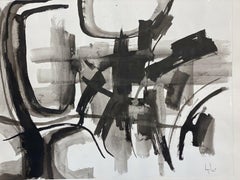 PINTURA ABSTRACTA PSICODÉLICA FRANCESA ORIGINAL DE LOS AÑOS 70 POR ARTISTA FRANCÉS COTIZADO