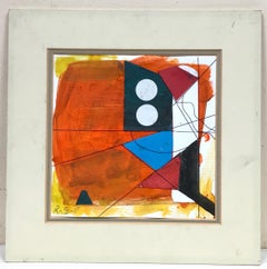 Peinture originale d'ARTISANAT FRANÇAIS des années 1970, CLAUDE LAGOUCHE (1943-2020)