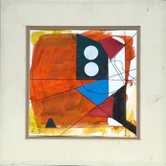 Peinture originale d'ARTISANAT FRANÇAIS des années 1970, CLAUDE LAGOUCHE (1943-2020)