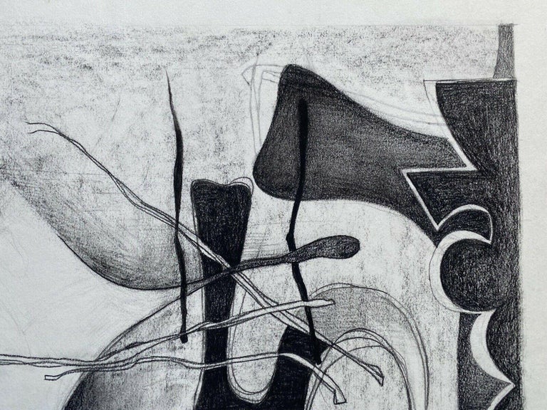 CLAUDE LAGOUCHE (1943-2020) ORIGNAL 1970'S FRENCH PSYCHEDELIC ABSTRACT PAINTING - Gray Abstract Painting by Claude Lagouche