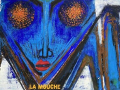 CLAUDE LAGOUCHE (1943-2020) ORIGNAL 1970'S FRENCH PSYCHEDELIC ABSTRACT PAINTING