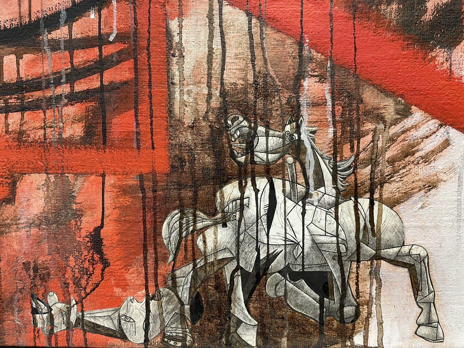 ILLUSTRATION FRANÇAISE - MEMORIES D'UNE SPAINE INSPIRÉE PAR GUERNICA PICASSO - Expressionnisme abstrait Painting par Claude Lagouche
