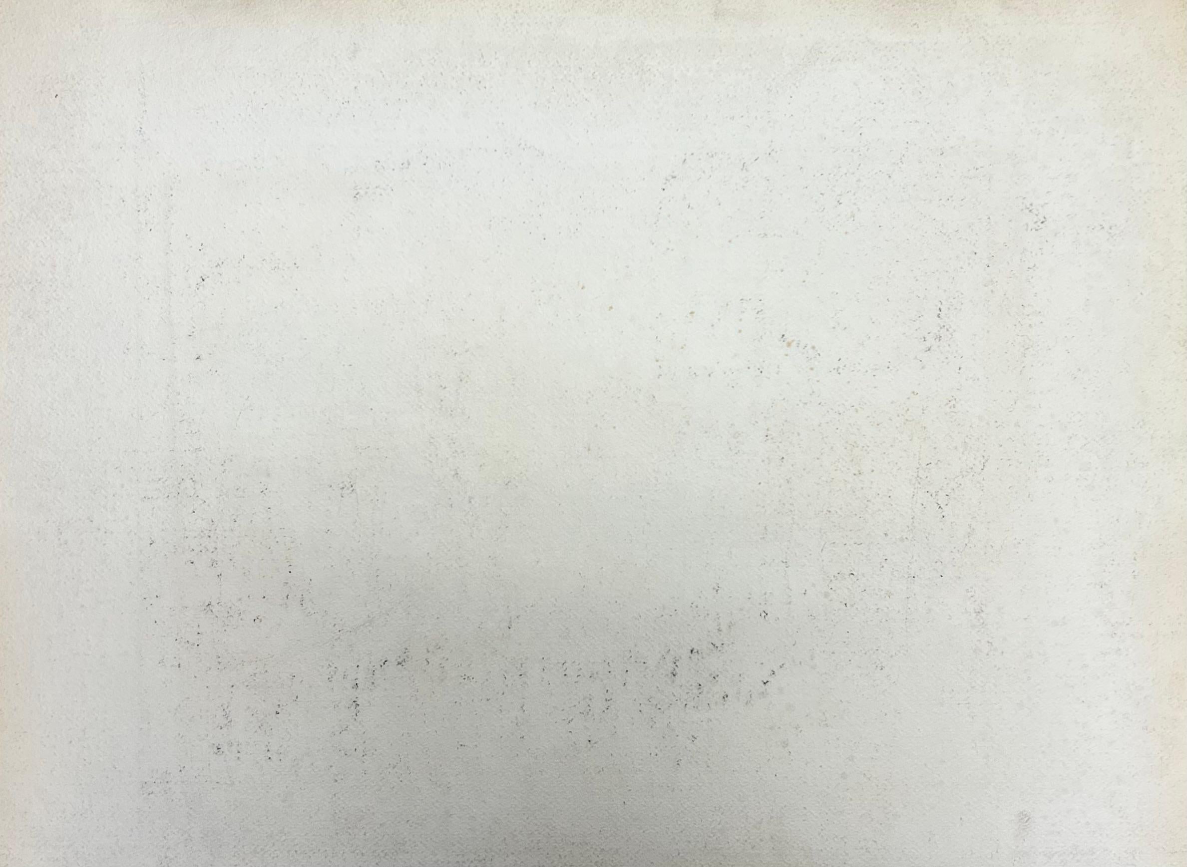Paesaggio astratto surreale francese originale degli anni '70 con figure geometriche in vendita 3