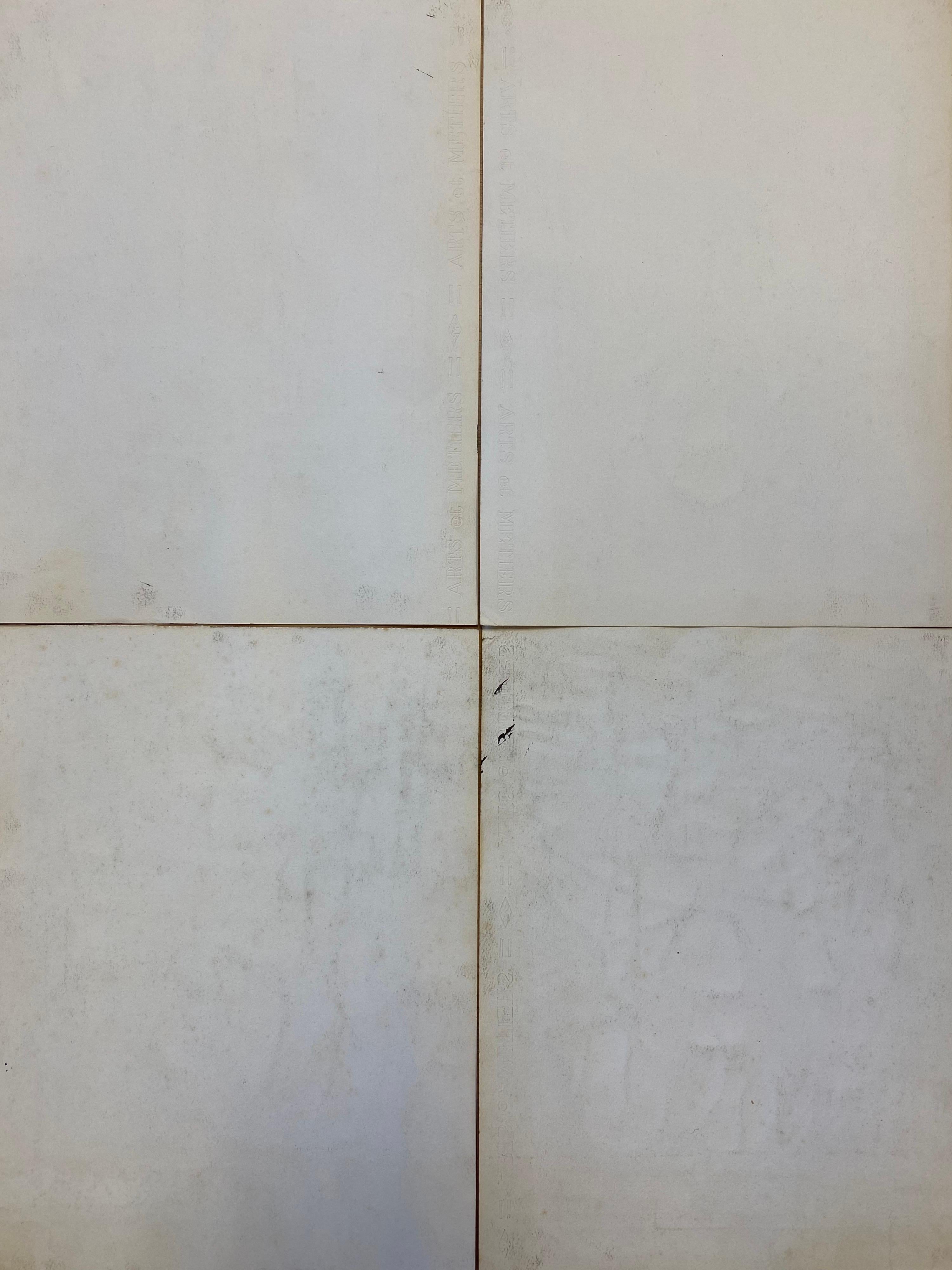 SET DI 4 - DIPINTI ASTRATTI FRANCESI IN BIANCO E NERO ORIGINALI DEGLI ANNI '70 in vendita 2