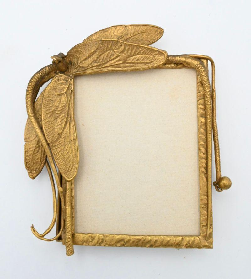 Claude Lalanne (1925-2019) a rare gilt-bronze dragonfly frame, France C. 1985,

Signed on reverse Cl. Lalanne Artcurial 25/450.

Measures: 4