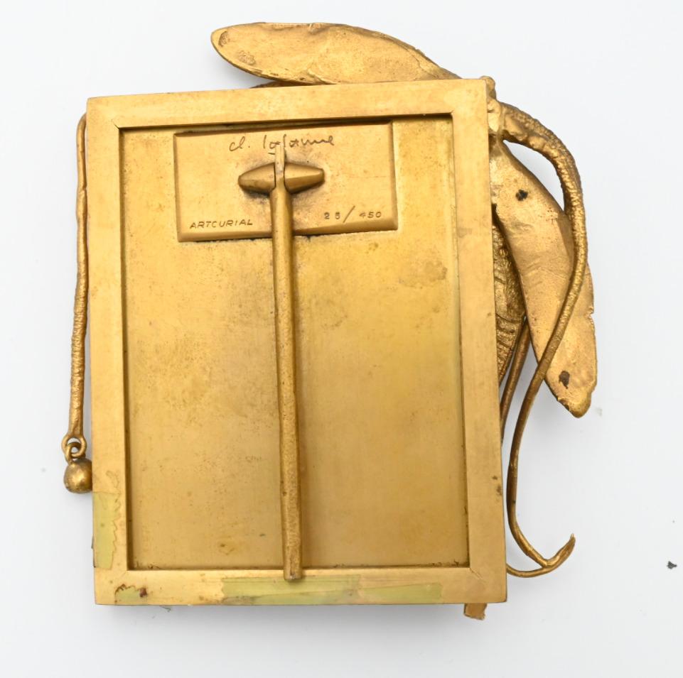 Français Claude Lalanne, cadre rare en bronze doré en forme de libellule, France, vers 1985 en vente