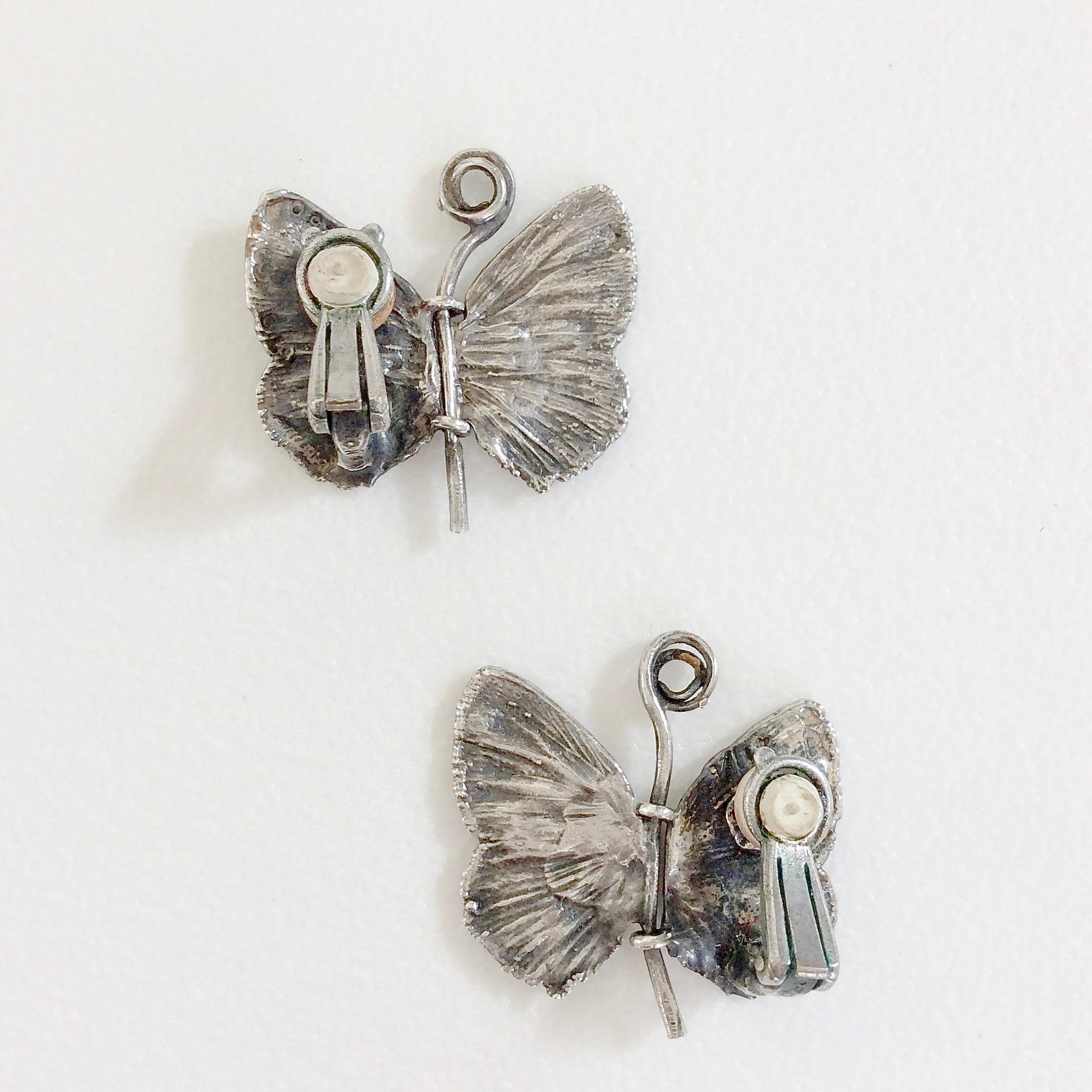 Claude Lalanne Butterfly Silver Earrings, 1988, with Certificate Of Authenticity 4