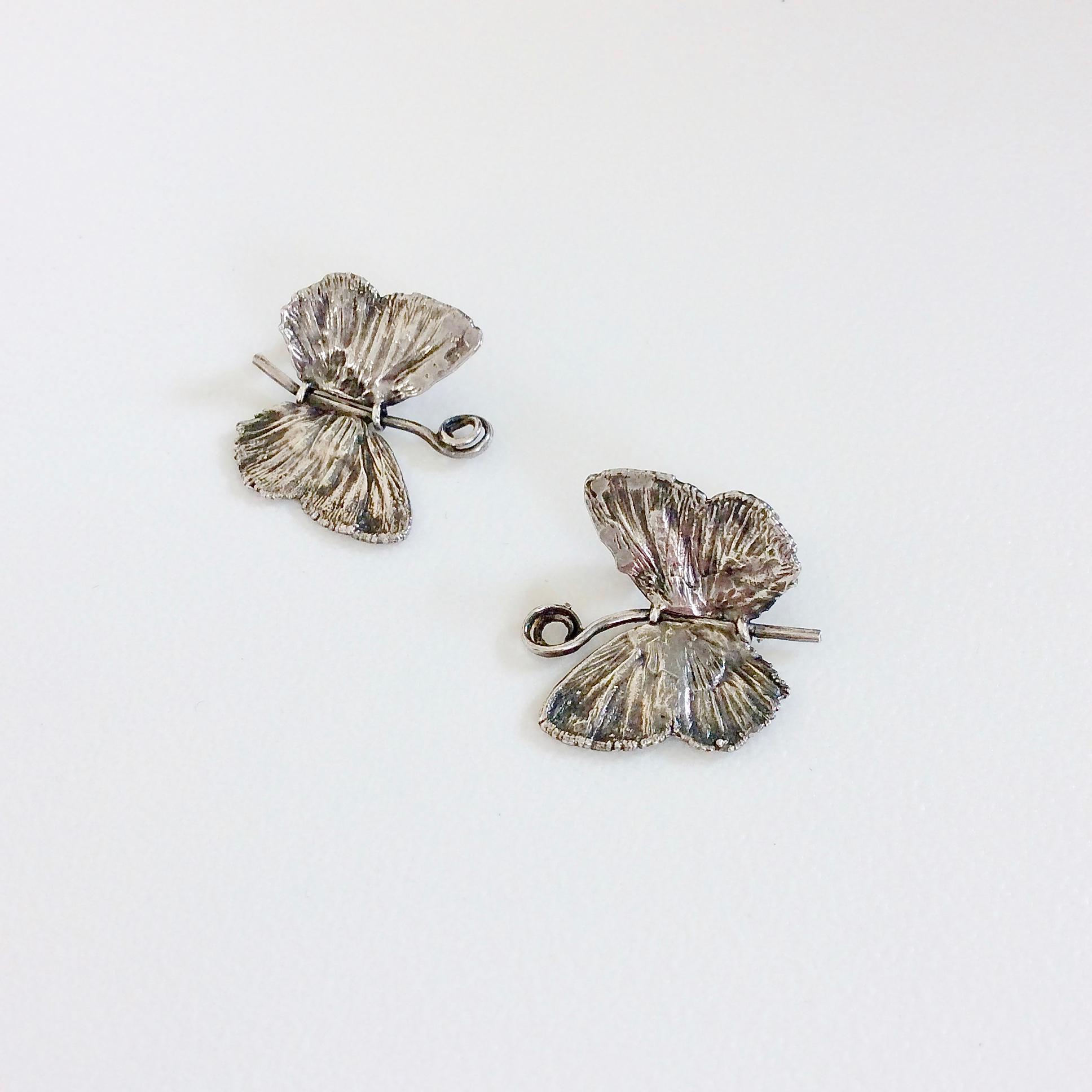 Claude Lalanne Butterfly Silver Earrings, 1988, with Certificate Of Authenticity 11