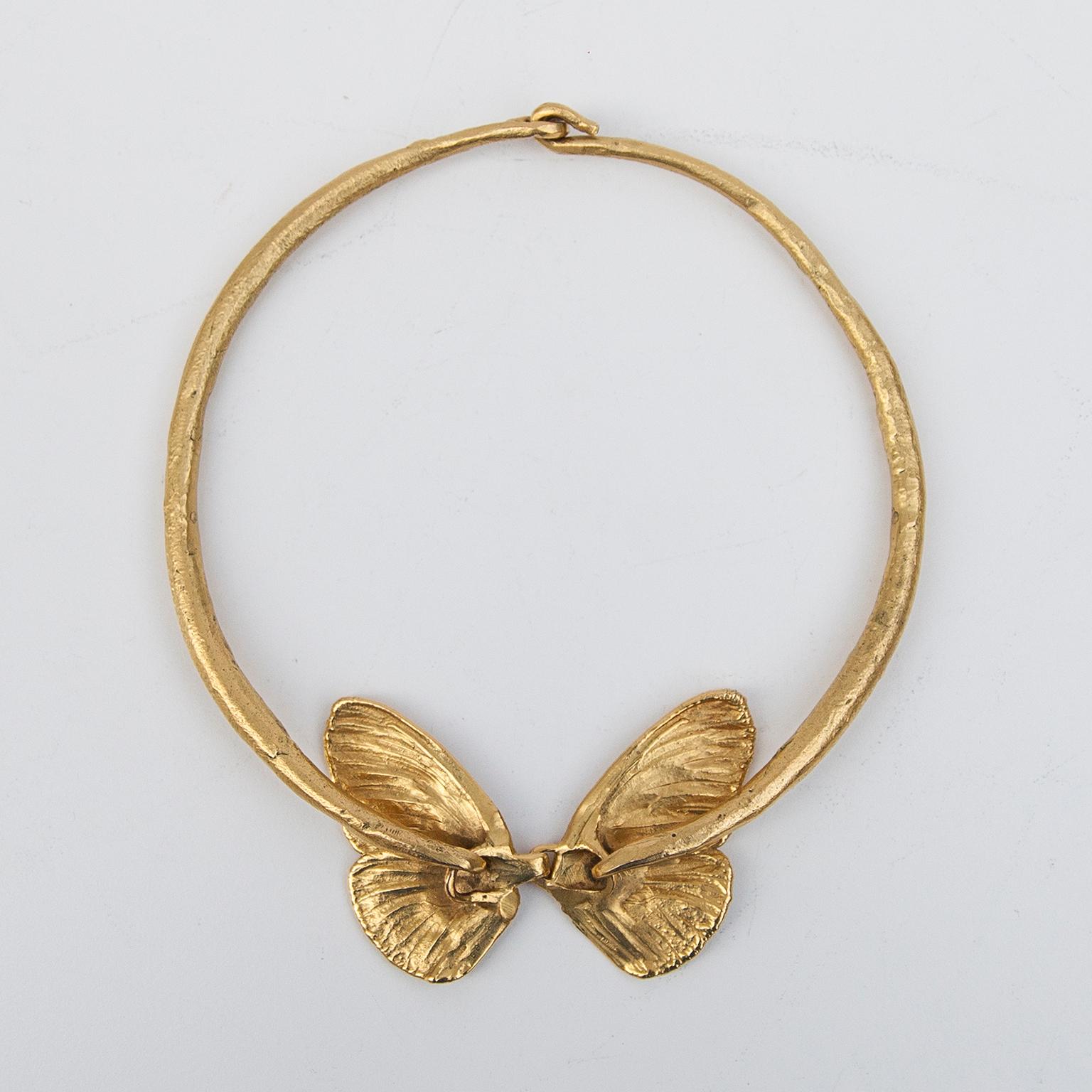 Mid-Century Modern Claude Lalanne Necklace Papillon, 1989