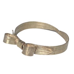 CLAUDE LALANNE Collier feuille d'argent Collier ras du cou héritier Paris