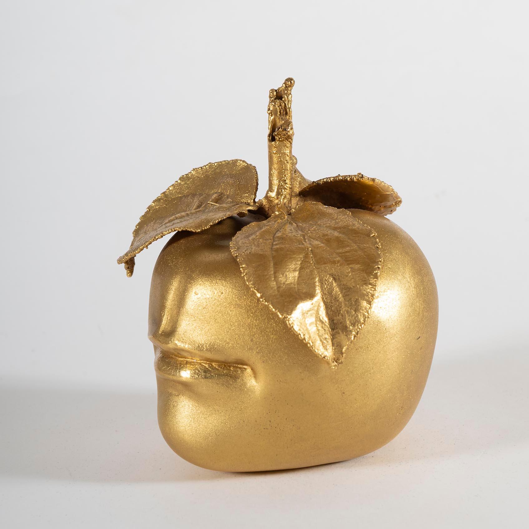 Pomme bouche, Claude Lalanne, Diseño, Arte, Manzana, Bronce, Oro, Frutas, Labios en venta 2