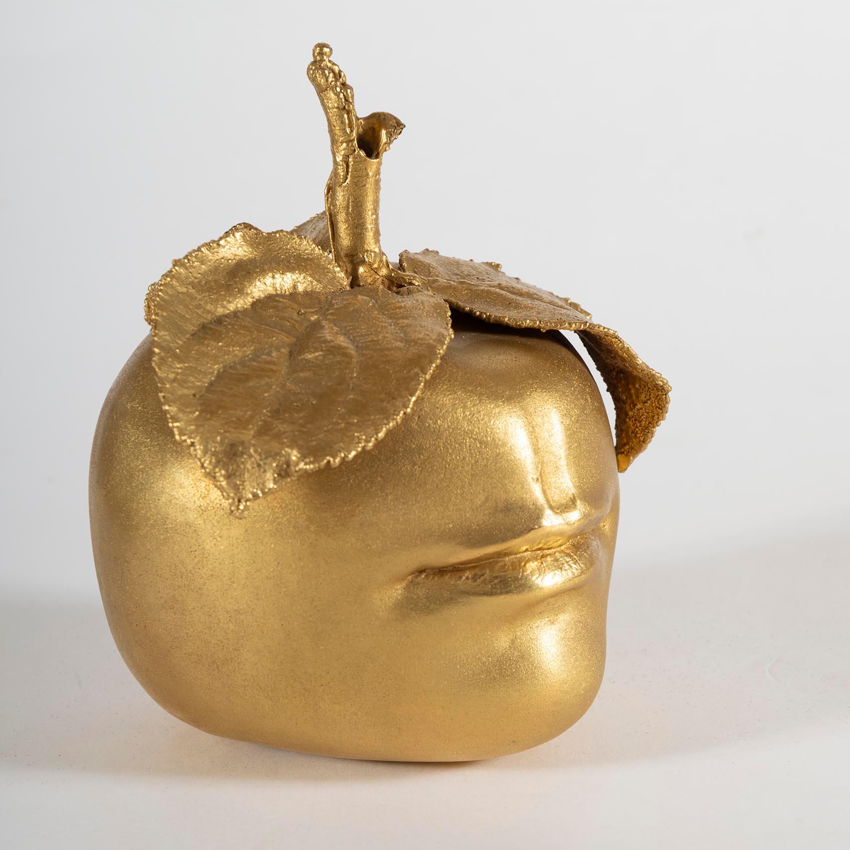 Pomme bouche, Claude Lalanne, Diseño, Arte, Manzana, Bronce, Oro, Frutas, Labios en venta 4