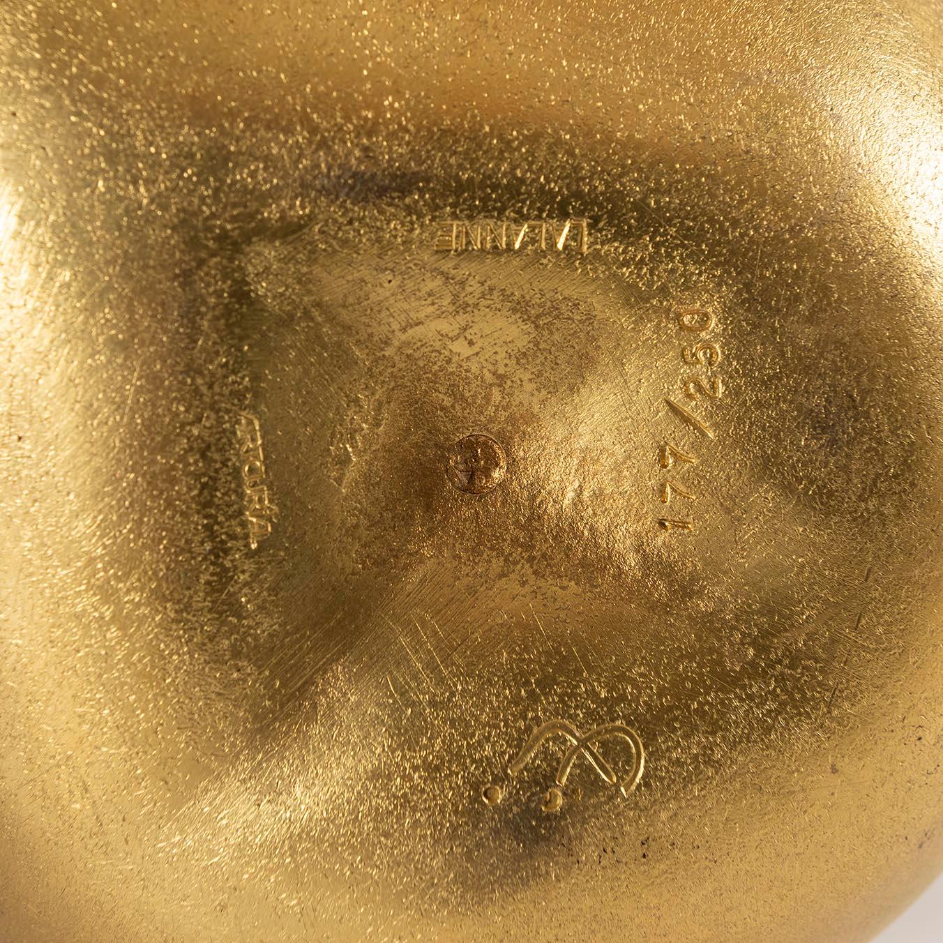 Pomme bouche, Claude Lalanne, Diseño, Arte, Manzana, Bronce, Oro, Frutas, Labios en venta 5
