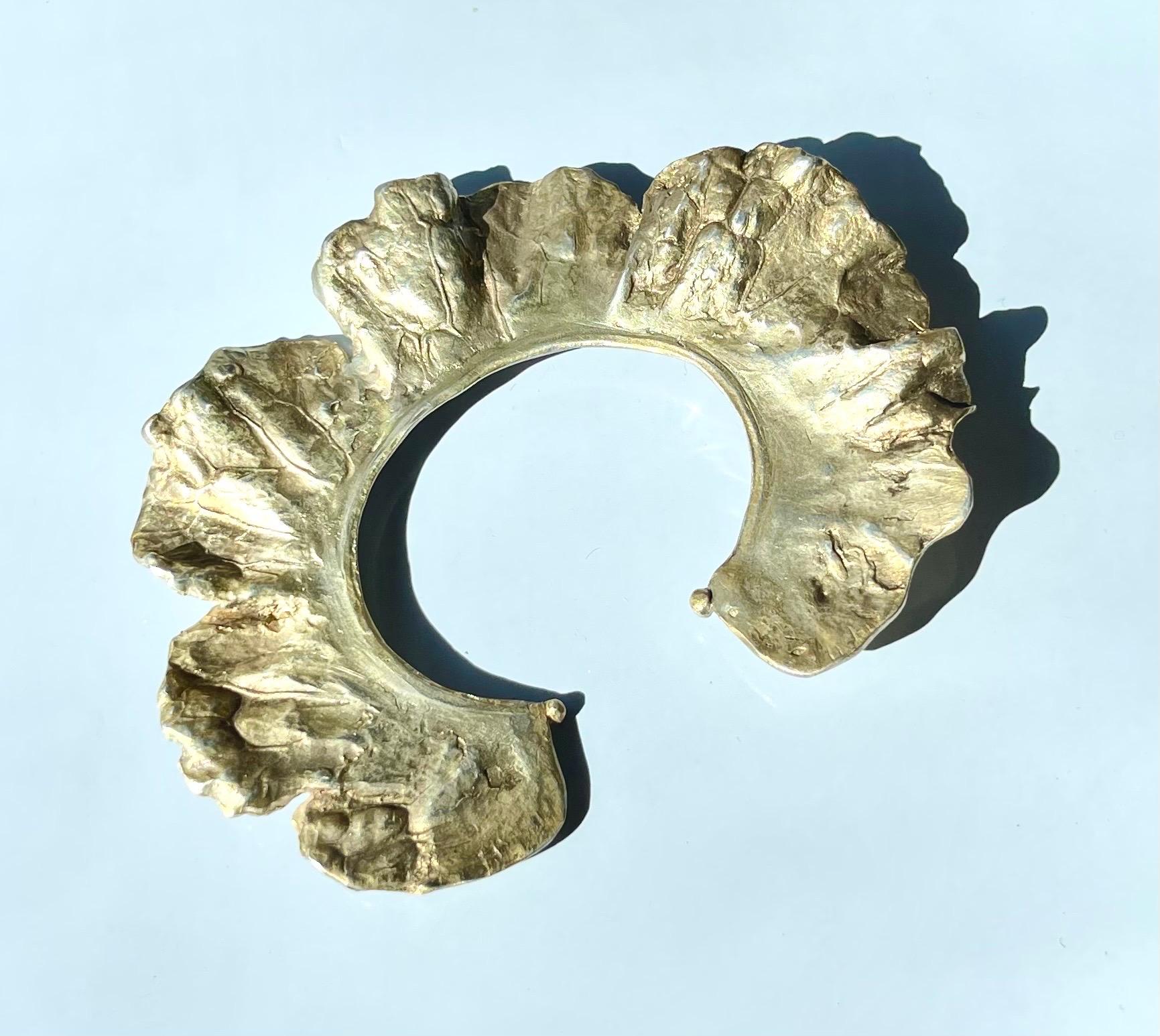 Claude Lalanne silver gilt “Collerette” bracelet  In Good Condition For Sale In New York, NY