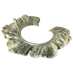 Bracciale "Collerette" in argento dorato Claude Lalanne