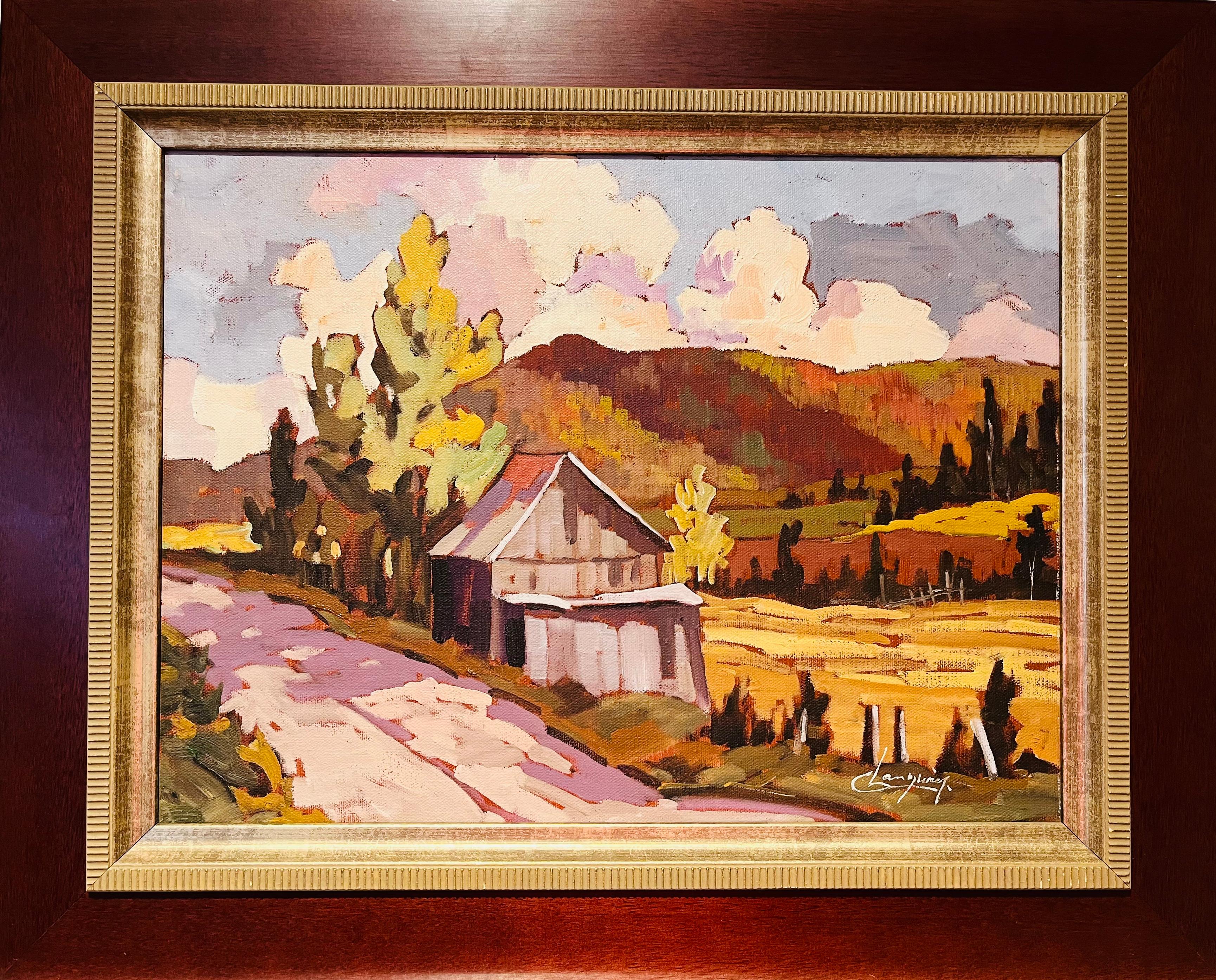 Quebec landscape - Painting by Claude Langevin