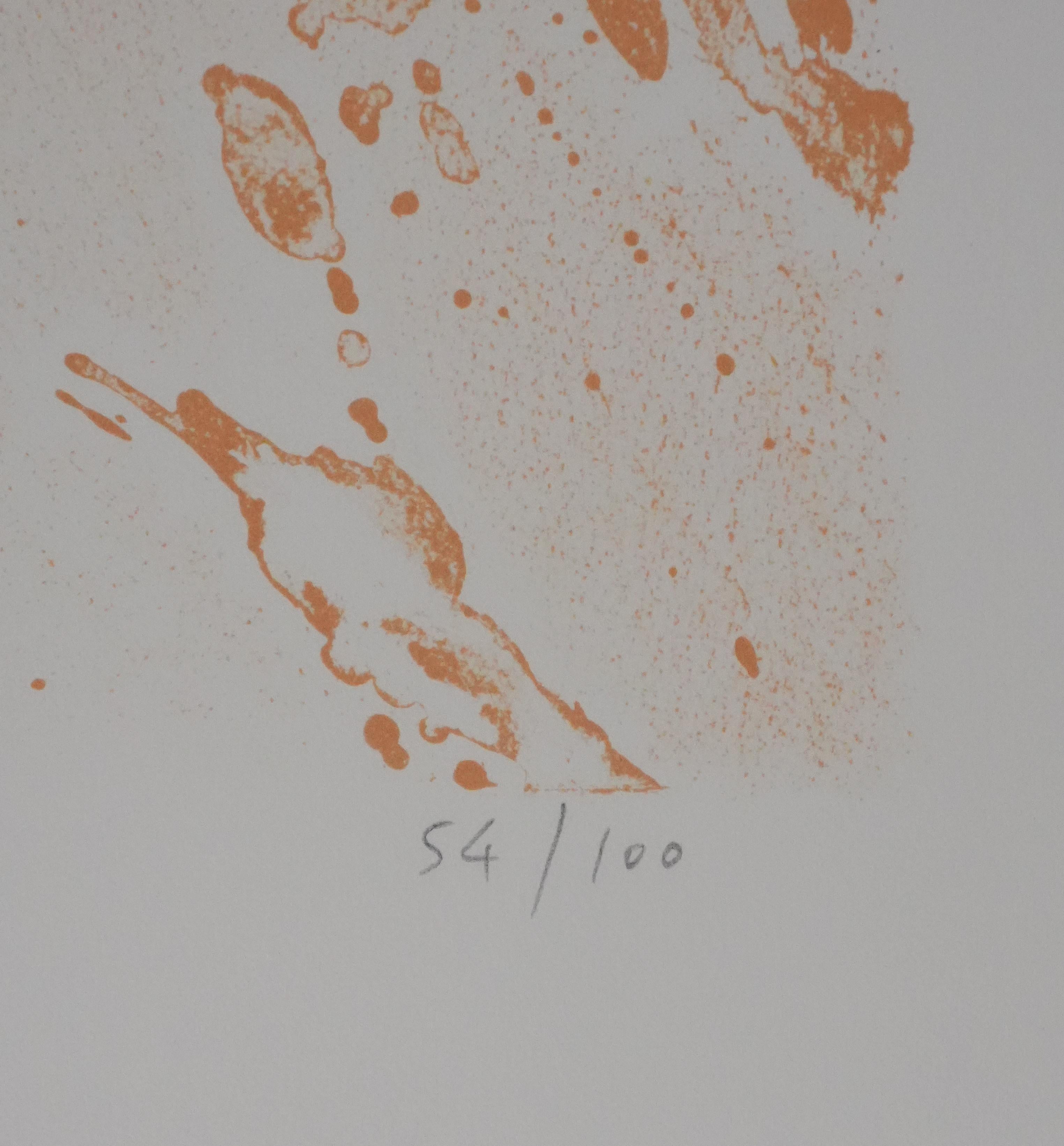 The Cyclist - Original Handsigned Lithograph For Sale 2