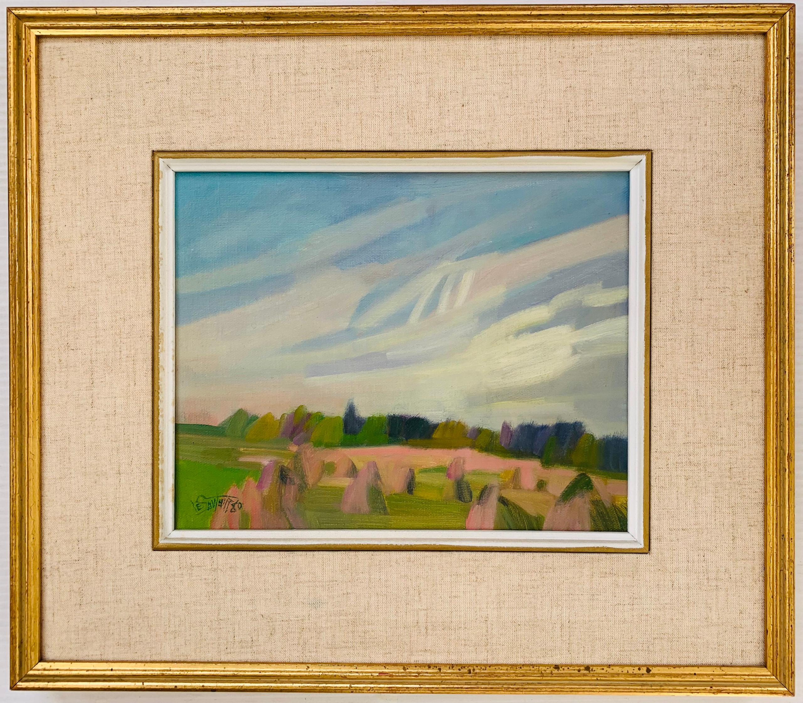 Gerbes sous le soleil - Painting de Claude Le Sauteur