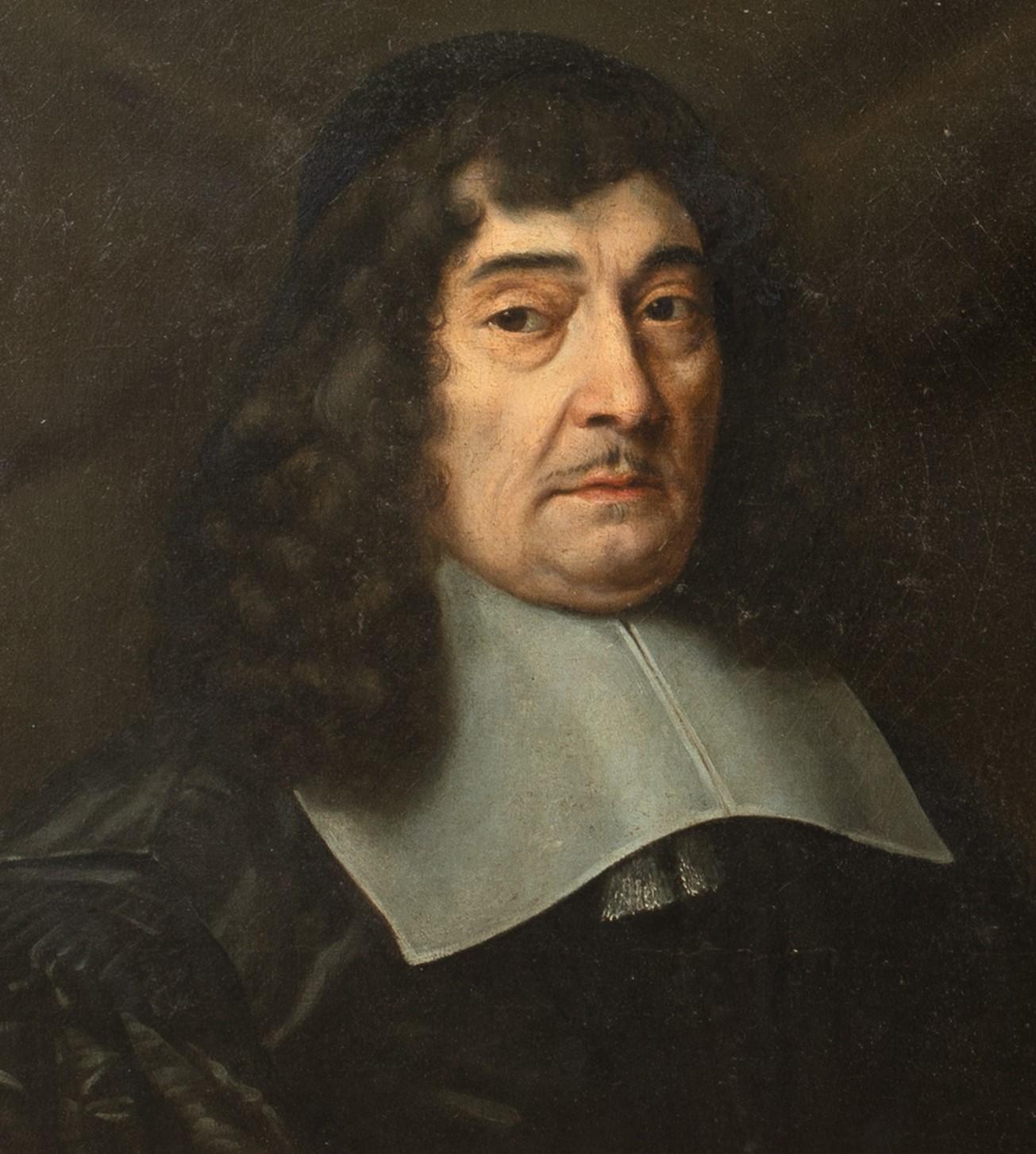 Ritratto di Rene Descartes (1596-1650)  attribuito a CLAUDE LEFEBVRE - Portrait Painting Nero di Claude Lefebvre