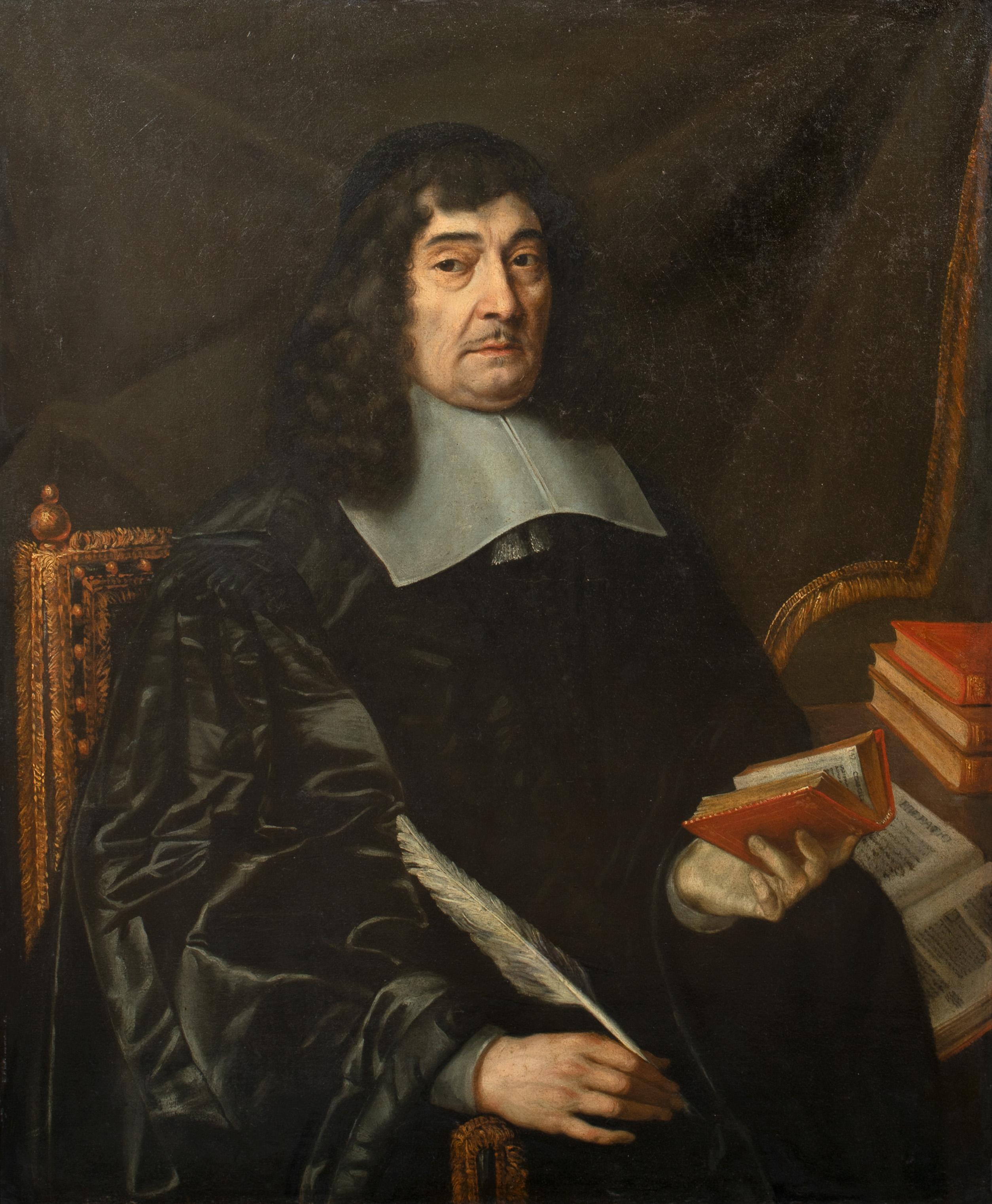 Ritratto di Rene Descartes (1596-1650)  attribuito a CLAUDE LEFEBVRE 2