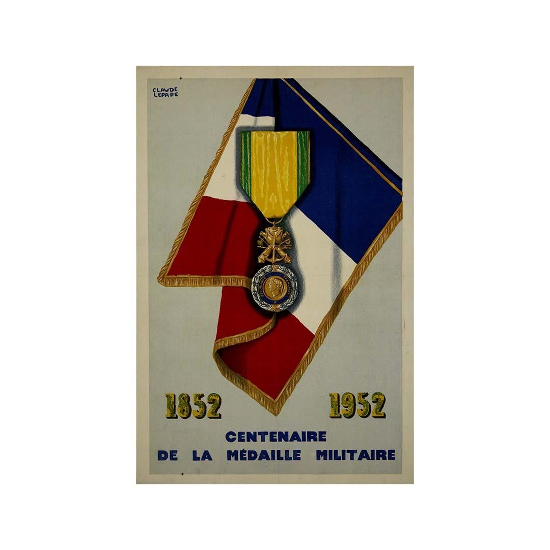 1952 Originalplakat von Claude Lepape für Le Centenaire de la Médaille Militaire im Angebot 1
