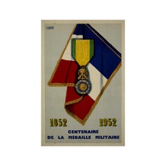 1952 original poster by Claude Lepape for Le Centenaire de la Médaille Militaire