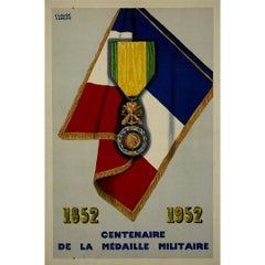 1952 original poster by Claude Lepape for Le Centenaire de la Médaille Militaire