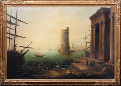 Sunset Harbour Landscape, circa 1700