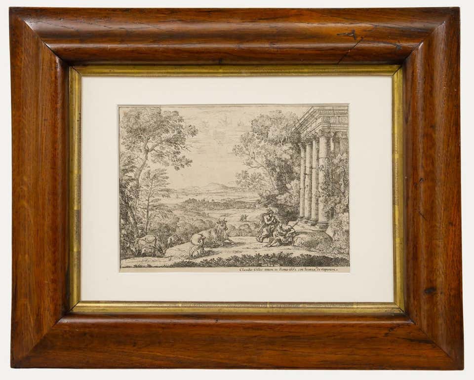 Claude Le Lorrain (1600-1682) - Framed 18th Century Etching, Mercury and Argus