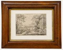 Claude Le Lorrain (1600-1682) - Framed 18th Century Etching, Mercury and Argus