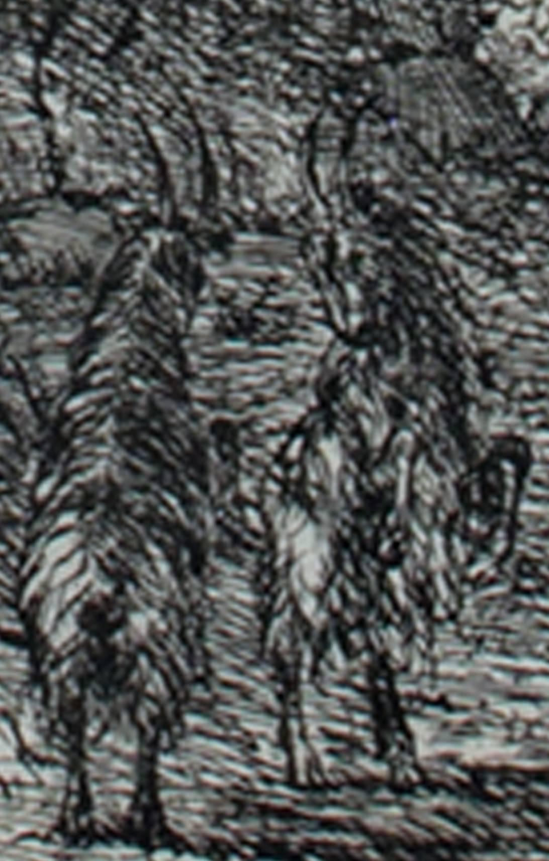 „Les Chevres (Die Ziegen)“ Radierungslandschaft von Claude Gelle Le Lorrain (Alte Meister), Print, von Claude Lorrain