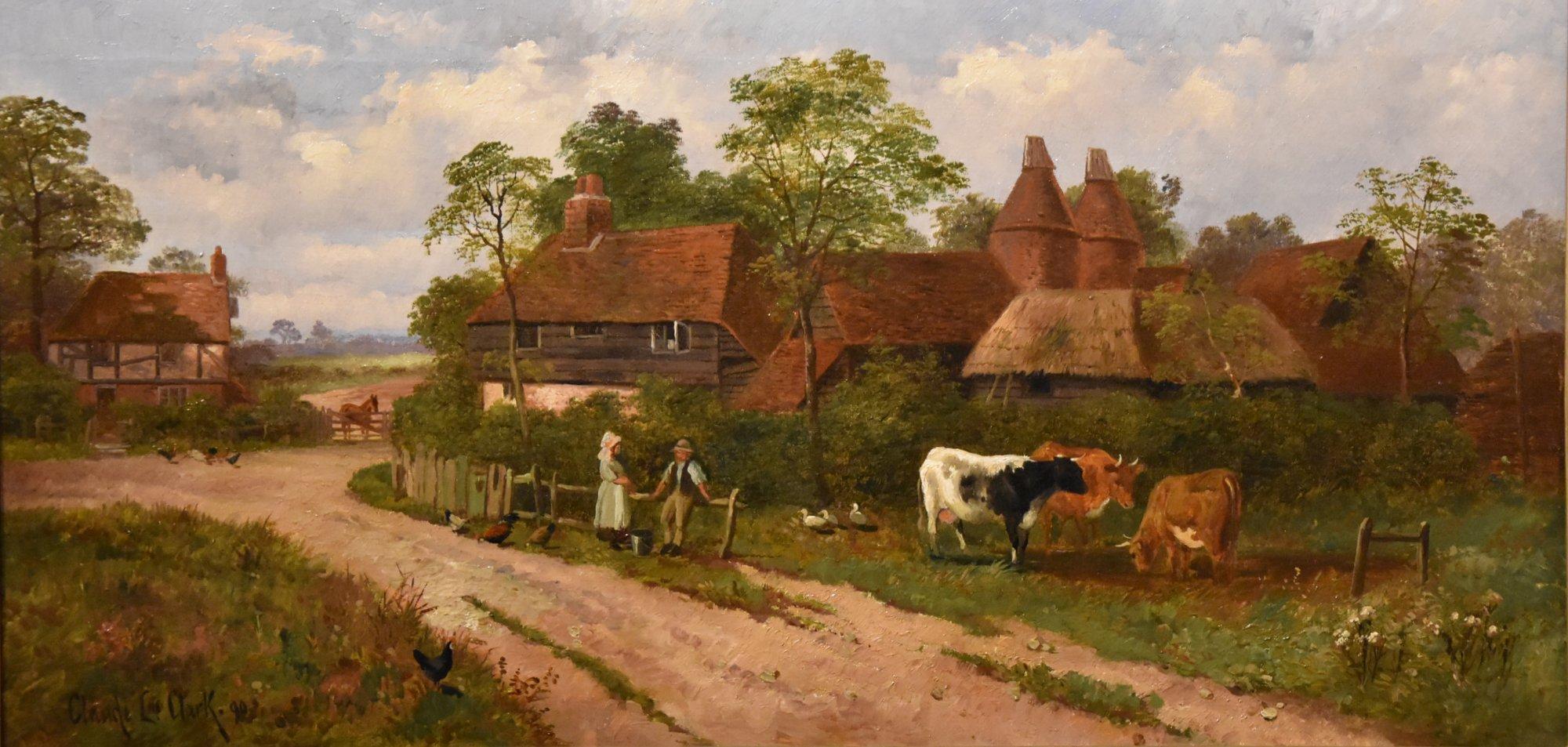 Ölgemälde von Claude Lorraine „Eine Kentish Farmstead“ im Angebot 1