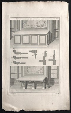 Différentes Especes de Buffets et Leurs Developments, incisione francese di design