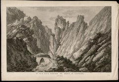 II. e Vue d'un passage du Mont St. Gothard, Schweiz, Kupferstich, 1780