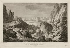 'Vue des Montagnes du Val-Travers, Neuchatel, Switzerland, engraving, 1780