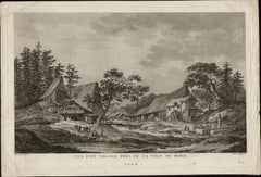 Vue d'un Village près de la Ville de Berne, Switzerland, engraving, 1780