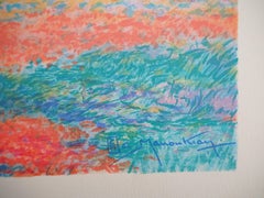 Normandia: una colorata giornata di primavera - Litografia originale