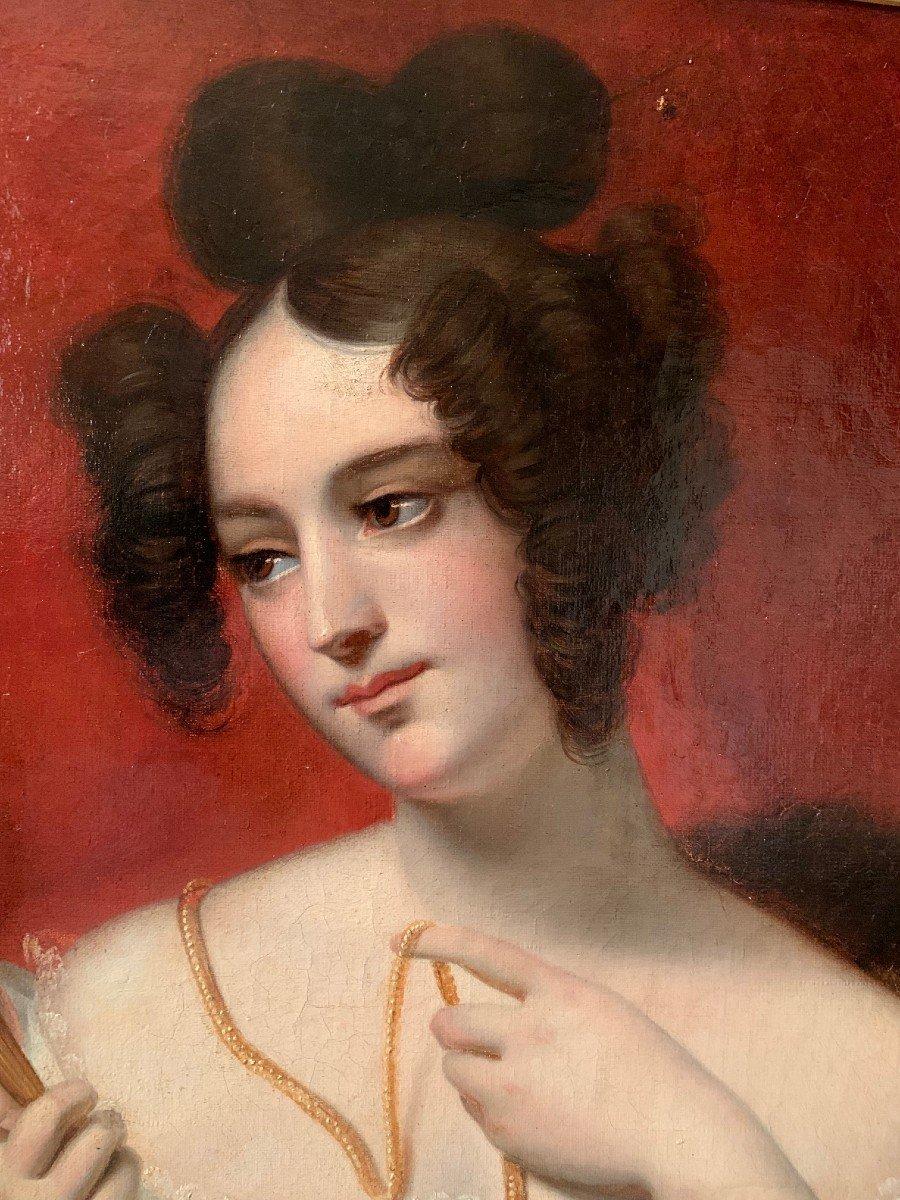 Femme Au Miroir Att. Claude Marie Dubufe (1790/1864) For Sale 2