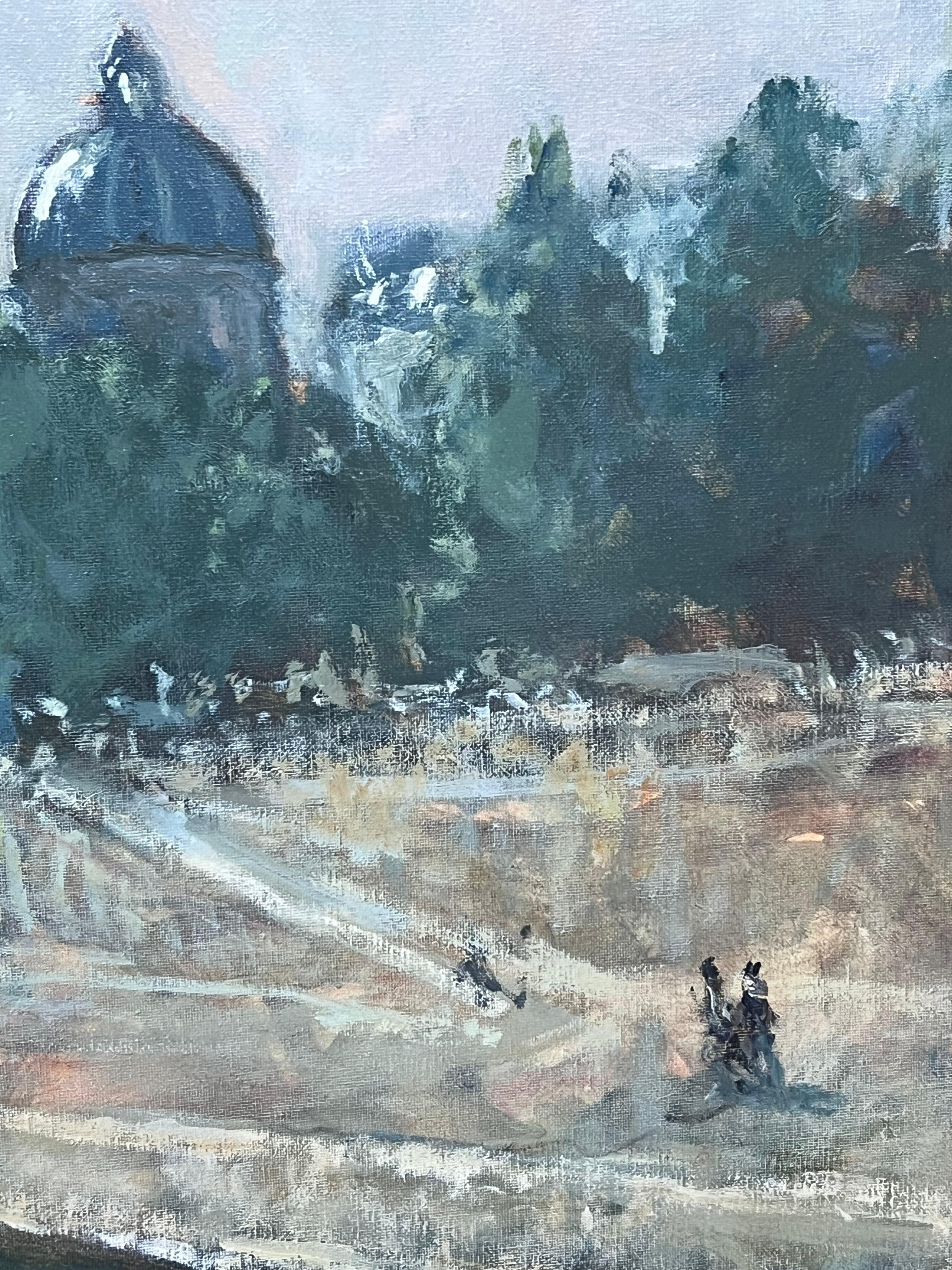 Olio firmato da un impressionista francese del XX secolo sul fiume Senna e il paesaggio di Parigi in vendita 2