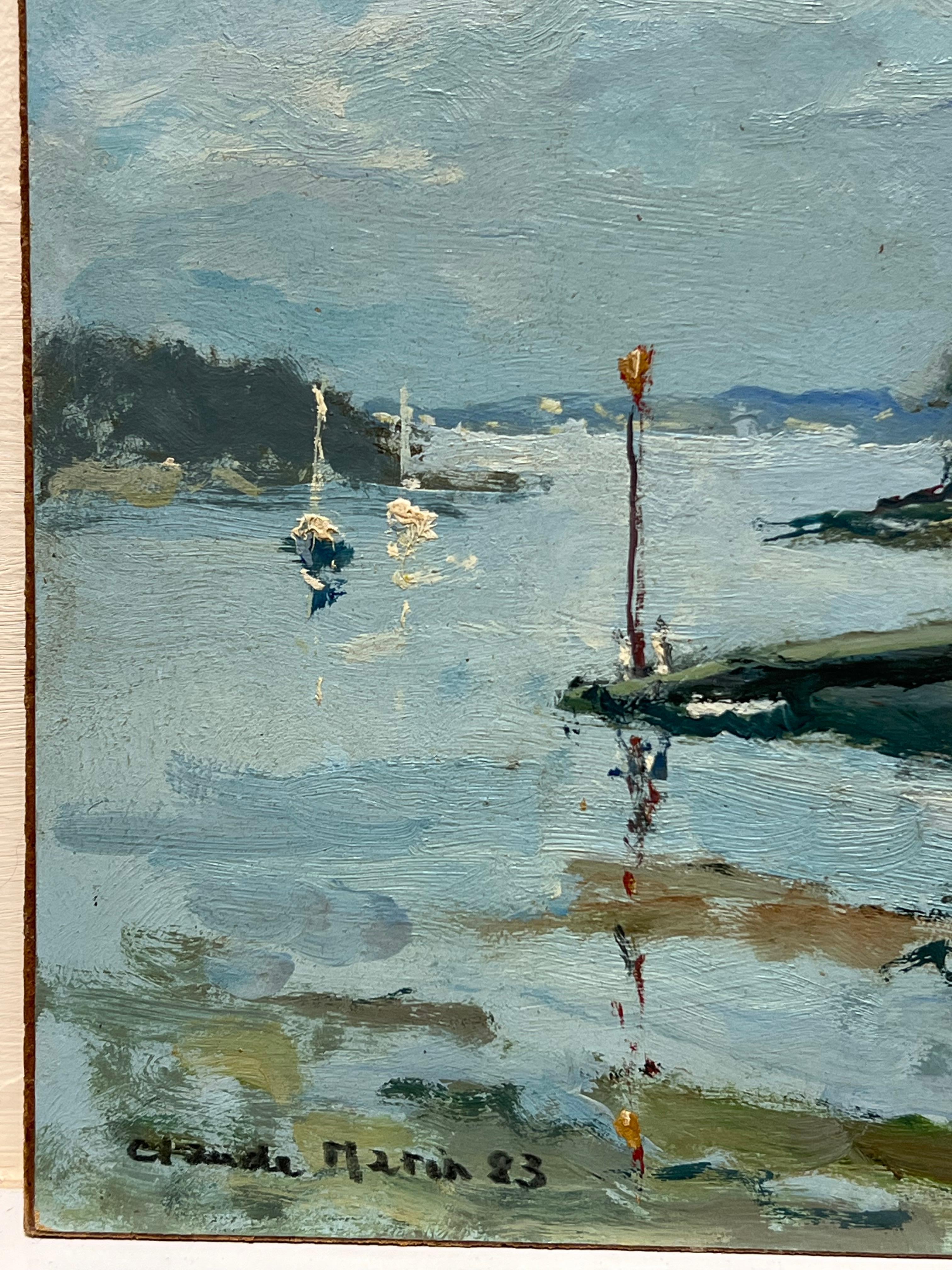 Le port breton
par Claude Marin (français 1914-2001)
signé et daté 83
huile sur carte d'artiste collée sur carton, non encadrée
planche : 7.75 x 9.5 pouces
Collectional : collection privée, Paris, France
Condit : très bon état

Originaire de Nantes,