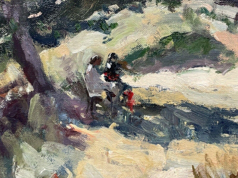 Artist/ School: Claude Marin (French, 1914-2001), signed lower corner

Title: Summer Landscape, painted with thick impasto oil and fluid brushwork. Lovely palette of green. ochre and muted pastel shades of color, so suited to todays